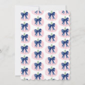 Preppy Grandmillennial Navy Onze Kleine Pompoen Kaart (Achterkant)