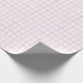 Preppy Grandmillennial Pink Gingham Cadeaupapier (Hoek)