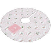 Preppy Grandmillennial Roze Notenkraker Kerstmis Kerstboom Rok (Gekanteld)