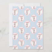 Preppy Grandmillennial Schattige Koe Moo Verjaarda Kaart (Achterkant)