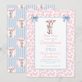 Preppy Grandmillennial Schattige Koe Moo Verjaarda Kaart (Voorkant / Achterkant)