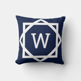 Preppy Graphic Border Monogram Kussen