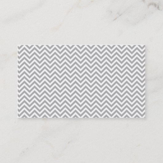 Preppy Gray Blauwgroen Blue Chevron Pattern Visitekaartje (Achterkant)