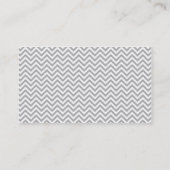 Preppy Gray Paars Chevron Pattern Visitekaartje (Achterkant)