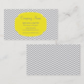 Preppy Gray Yellow Chevron Visitekaartje (Voorkant / Achterkant)