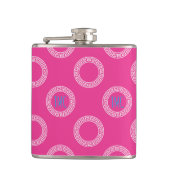 Preppy Greek Key Circles Sorority INITIALEN Colleg Heupfles (Voorkant)