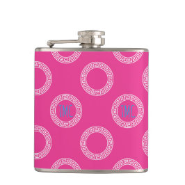 Preppy Greek Key Circles Sorority INITIALEN Colleg Heupfles