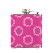 Preppy Greek Key Circles Sorority INITIALEN Colleg Heupfles (Achterkant)