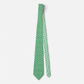 Preppy Green and Pink Wedding Gingham Pickleball Stropdas (Voorkant)