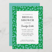 Preppy Green en Aqua Animal Print Vrijgezellenfees Kaart (Voorkant / Achterkant)