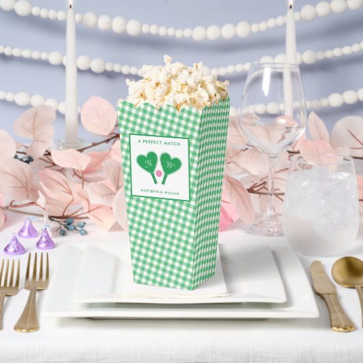 Preppy Green en Pink Wedding Pickleball Bedankdoosjes (Huwelijk)