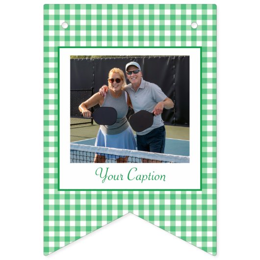 Preppy Green en Pink Wedding Pickleball Vlaggetjes (Tweede vlag)