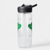 Preppy Green en Pink Wedding Pickleball Waterfles (Links)