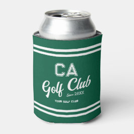 Preppy Green Golf Club Custom Crest Party Blikjeskoeler
