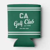 Preppy Green Golf Club Custom Crest Party Blikjeskoeler (Achterkant)