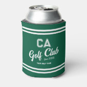 Preppy Green Golf Club Custom Crest Party Blikjeskoeler (Blikje Achterkant)