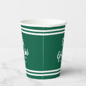 Preppy Green Golf Club Custom Crest Party Papieren Bekers (Rechts)