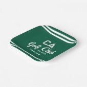 Preppy Green Golf Club Custom Crest Party Papieren Bordje (Gebogen)