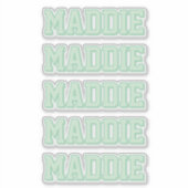Preppy Green-naam Sticker (Voorkant)