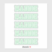 Preppy Green-naam Sticker (Vel)