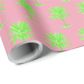 Preppy Green Palm Tree Cadeaupapier (Rol Hoek)