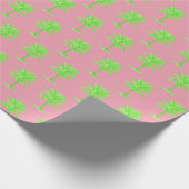 Preppy Green Palm Tree Cadeaupapier (Hoek)