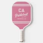 Preppy Green Pickleball Club Custom Crest Party Pickleball Paddle (Achterkant)