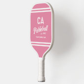 Preppy Green Pickleball Club Custom Crest Party Pickleball Paddle (Links)