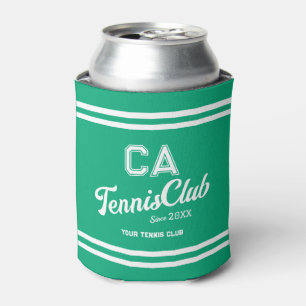 Preppy Green Tennis Club Custom Crest Party Blikjeskoeler