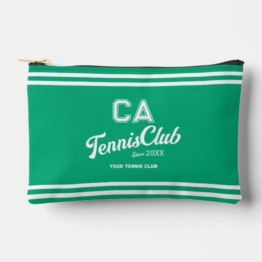 Preppy Green Tennis Club Custom Crest Party Etui (Voorkant)