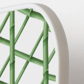 Preppy Green Trellis Bamboo Small Pattern Monogram Pickleball Paddle (Links Detail)