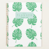 Preppy Green Tropical Monster leest gepersonalisee Planner (Voorkant)