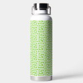 Preppy Griekse Sleutel Monogram - Limoengroen & Ma Waterfles (Achterkant)