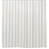 Preppy grijs en wit gestreepte geometrische patroo douchegordijn (Voorkant)