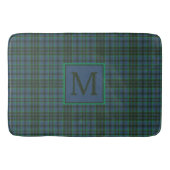 Preppy groen en blauw geplakt monogram badmat (Voorkant)