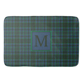 Preppy groen en blauw geplakt monogram badmat