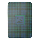 Preppy groen en blauw geplakt monogram badmat (Voorkant Verticaal)