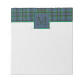 Preppy groen en blauw geplakt monogram notitieblok (Voorkant)