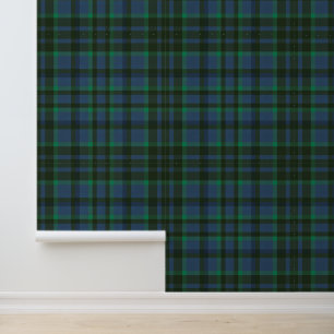 Preppy Groen en Blauw Plaid Behang