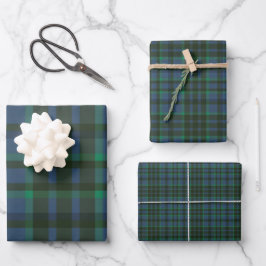 Preppy Groen en Blauw Plaid Inpakpapier Vel
