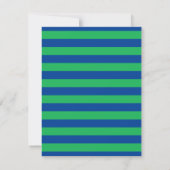 Preppy groene en blauwe persoonlijke briefpapier kaart (Achterkant)