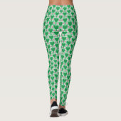 Preppy groene en roze gingham pickleball leggings (Achterkant)