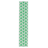 Preppy groene en roze trouw gingham pickleball medium tafelloper (Voorkant)