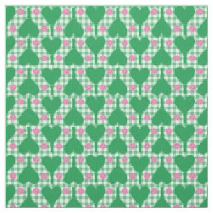 Preppy groene en roze trouwpickleball stof