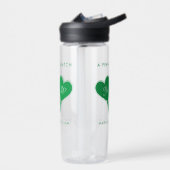 Preppy groene en roze trouwpickleball waterfles (Links)