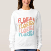 Preppy Groovy Retro Florida Typography Trendy Trui (Voorkant)