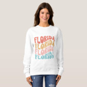 Preppy Groovy Retro Florida Typography Trendy Trui (Voorkant volledig)