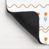 Preppy Groovy Stripe Tulp Bloempatroon Muismat (Hoek)