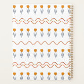 Preppy Groovy Stripe Tulp Bloempatroon Planner (Achterkant)