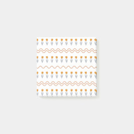 Preppy Groovy Stripe Tulp Bloempatroon Post-it® Notes